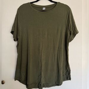 Old Navy Women’s Short Sleeve Shirt Olive Green XL
